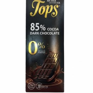 شکلات تلخ تاپس ۸۵ درصد بدون شکر